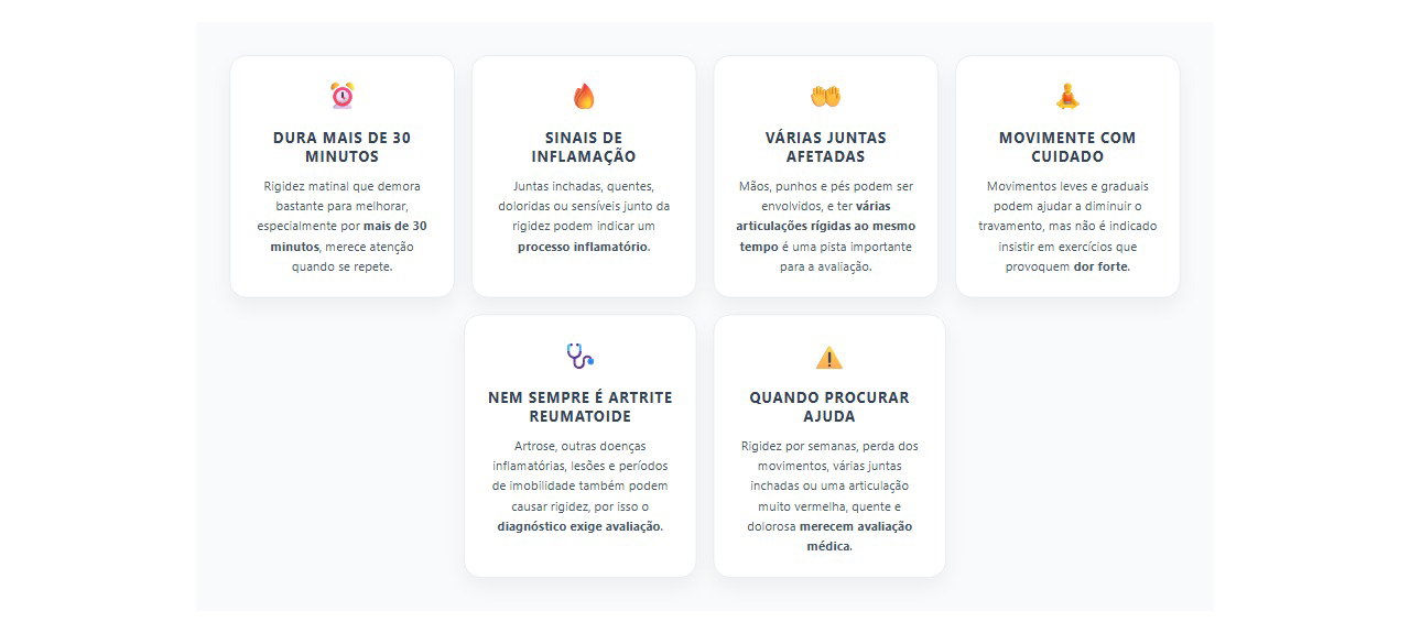 Rigidez nas juntas ao acordar: quando pode ser mais que efeito da idade