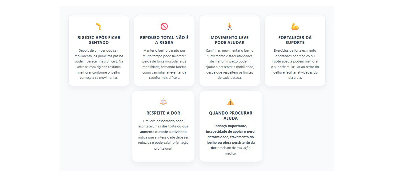 Joelho duro ao levantar: 6 cuidados para recuperar o movimento