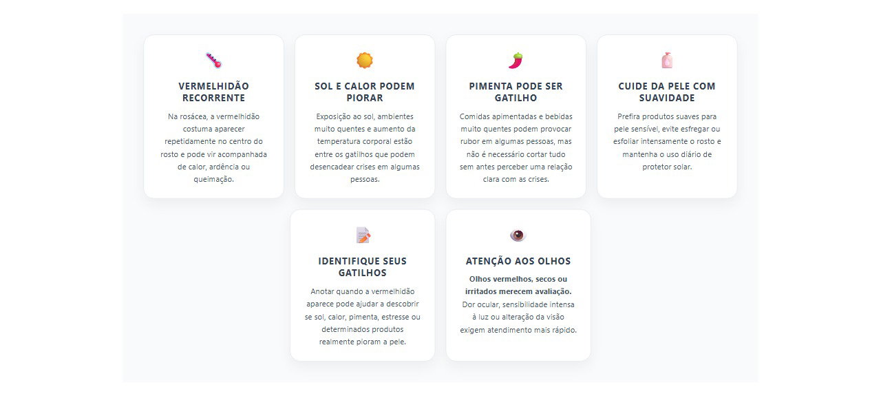 Rosto vermelho e ardendo: 6 sinais e cuidados para quem pode ter rosácea