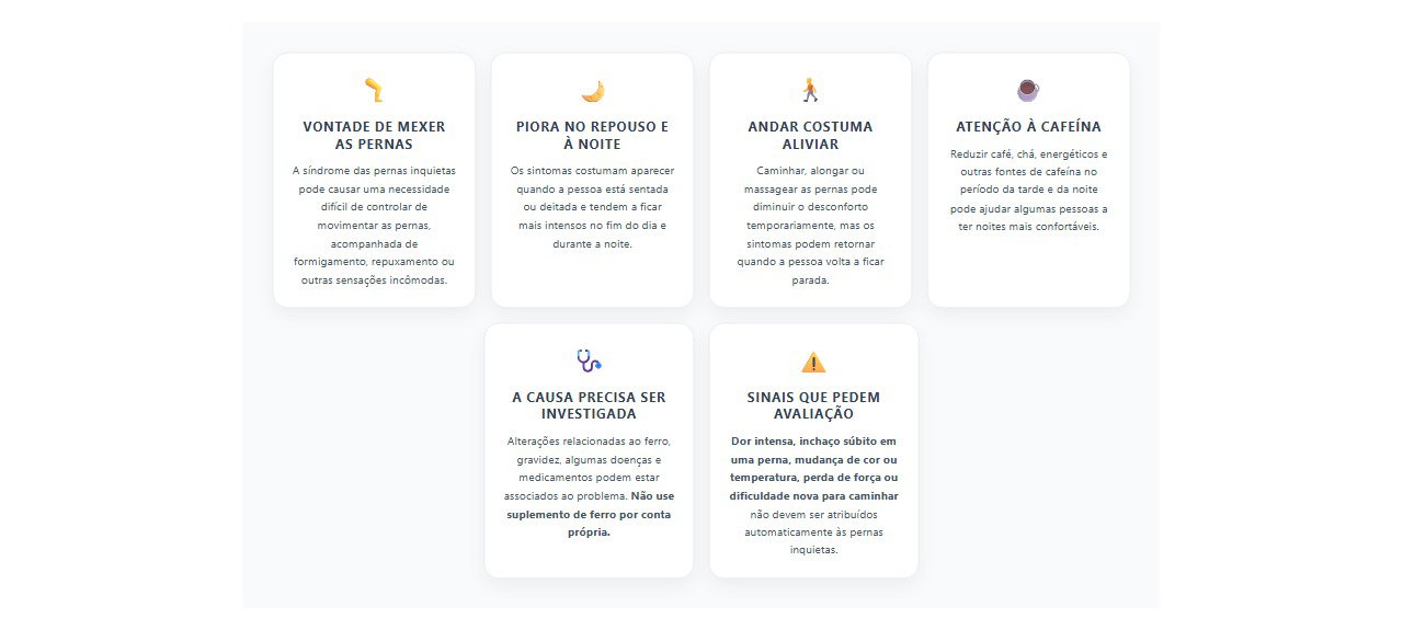 Pernas inquietas à noite: 6 sinais e cuidados para reconhecer o problema
