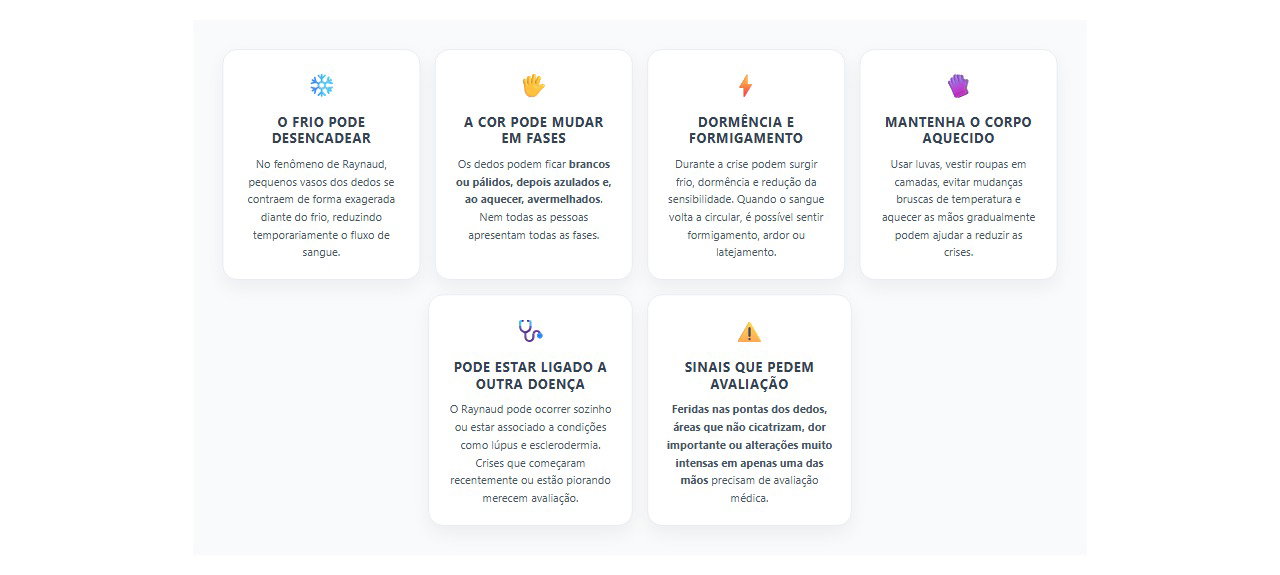 Dedos brancos, azulados e vermelhos no frio: 6 sinais do fenômeno de Raynaud