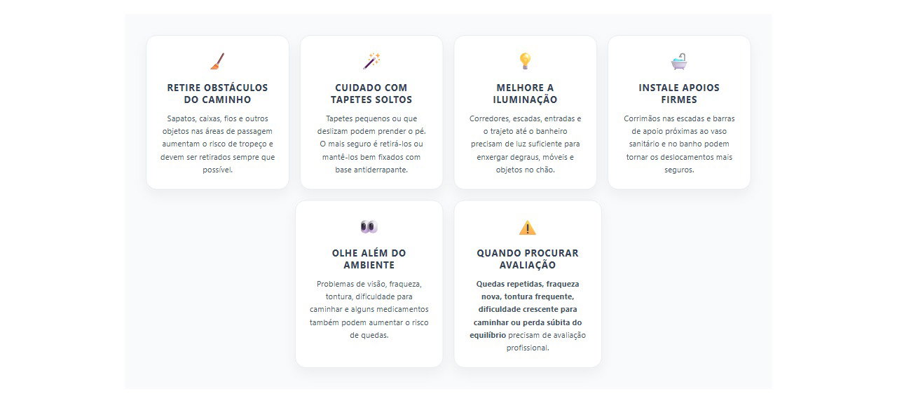 Casa mais segura: 6 mudanças simples que ajudam a prevenir quedas