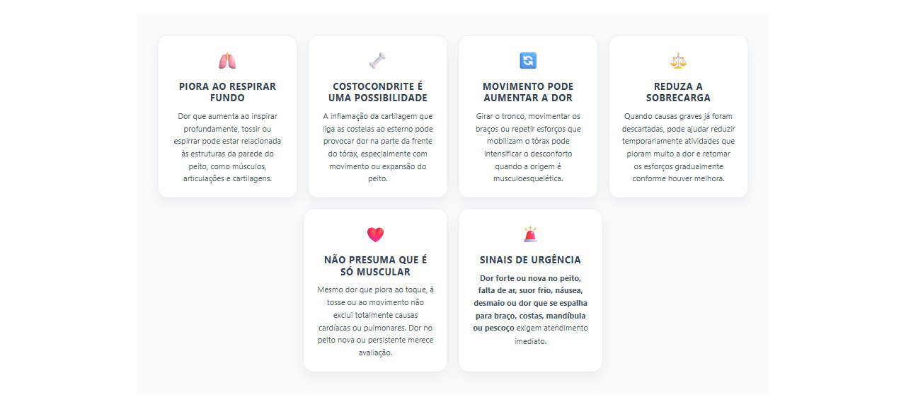 Dor perto das costelas ao tossir ou respirar fundo: 6 sinais para entender quando a parede do peito pode ser a causa