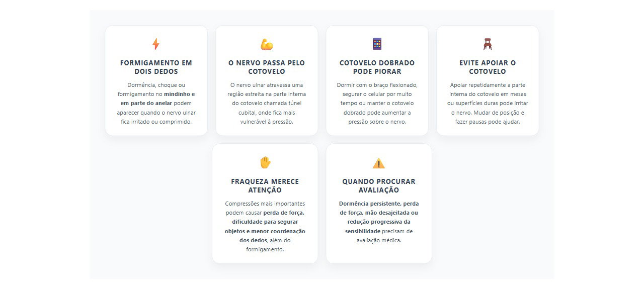 Formigamento no mindinho e anelar: 6 sinais de compressão do nervo ulnar