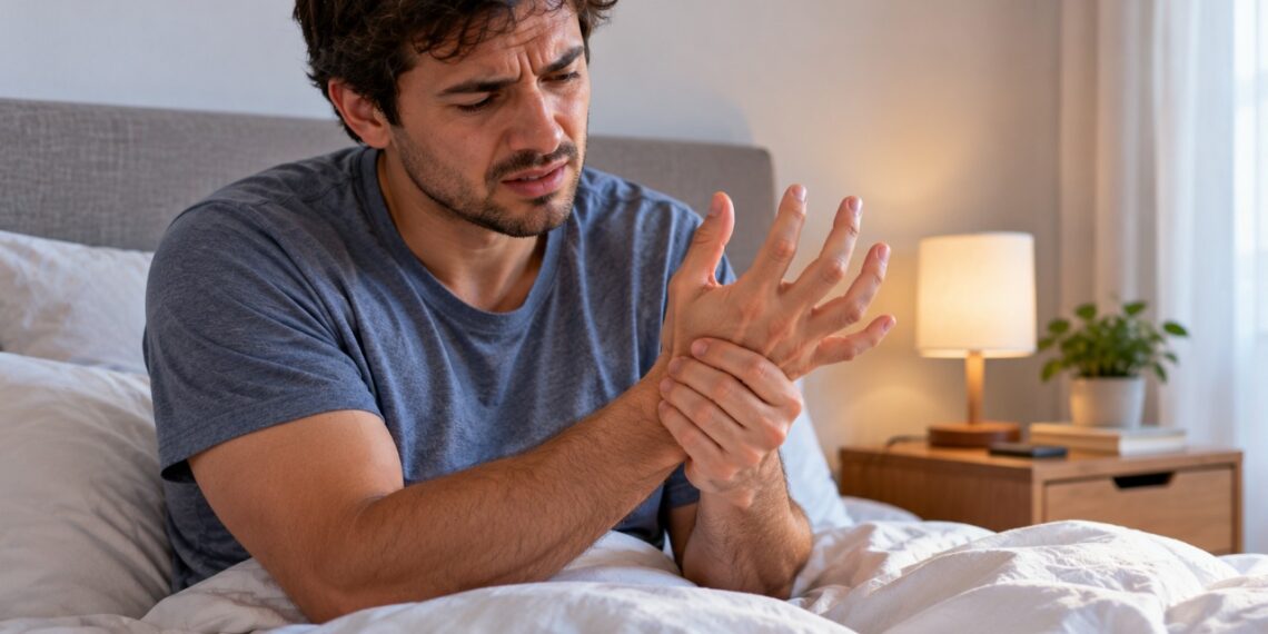 Rigidez prolongada nos dedos ao acordar pode ser um sinal de inflamação nas articulações.