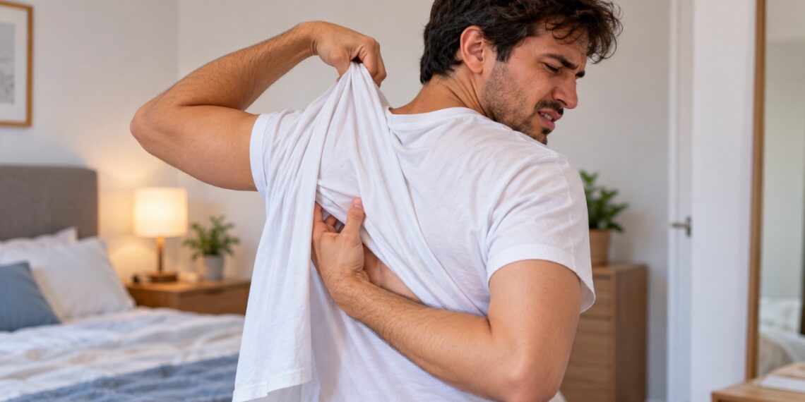 Dor ao vestir a roupa ou levar a mão às costas pode indicar irritação de estruturas do ombro.