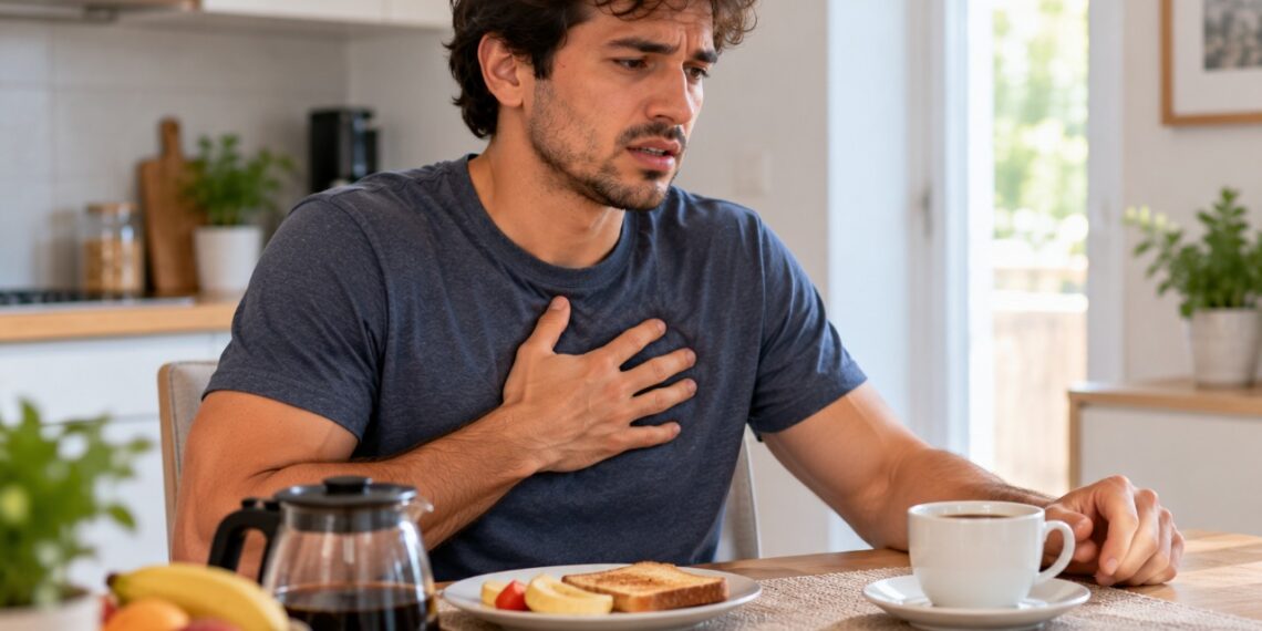 Café e estresse podem tornar os batimentos cardíacos mais rápidos ou mais perceptíveis em algumas pessoas.