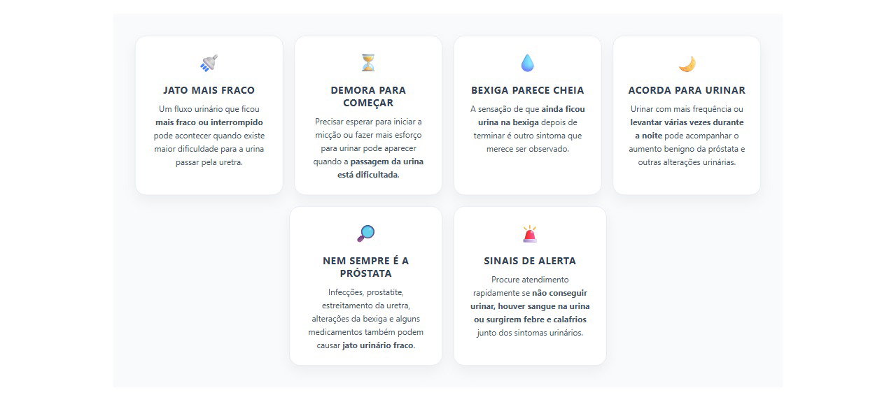 Sinais de que o jato urinário fraco merece avaliação