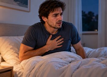 Chiado que aparece ou piora à noite pode estar relacionado ao estreitamento das vias respiratórias.