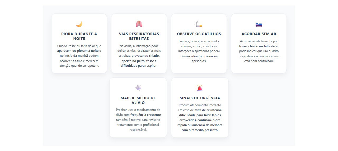 Chiado no peito à noite: sinais de que a respiração precisa de atenção