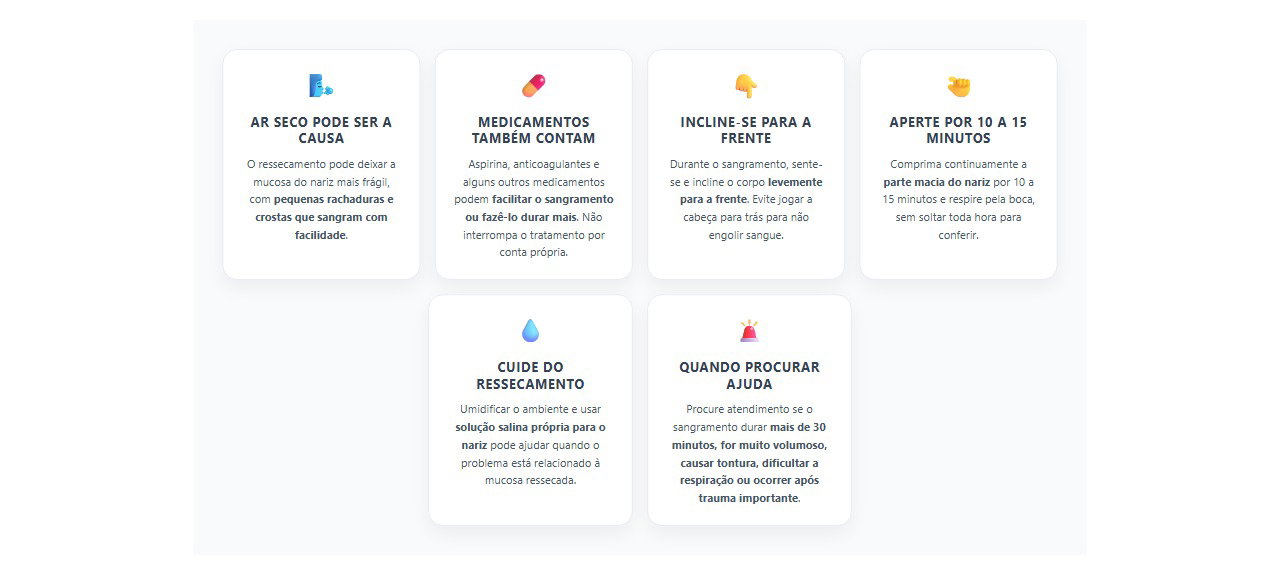 Sangramento nasal frequente: o que fazer e quando procurar ajuda