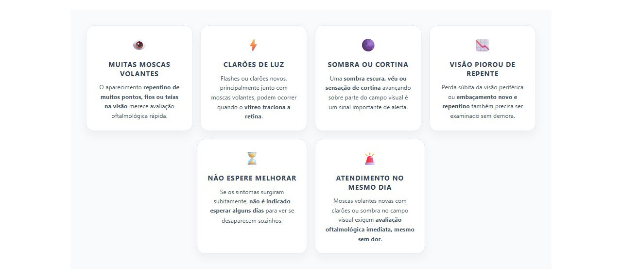 Moscas volantes e clarões: sinais de alerta para a retina