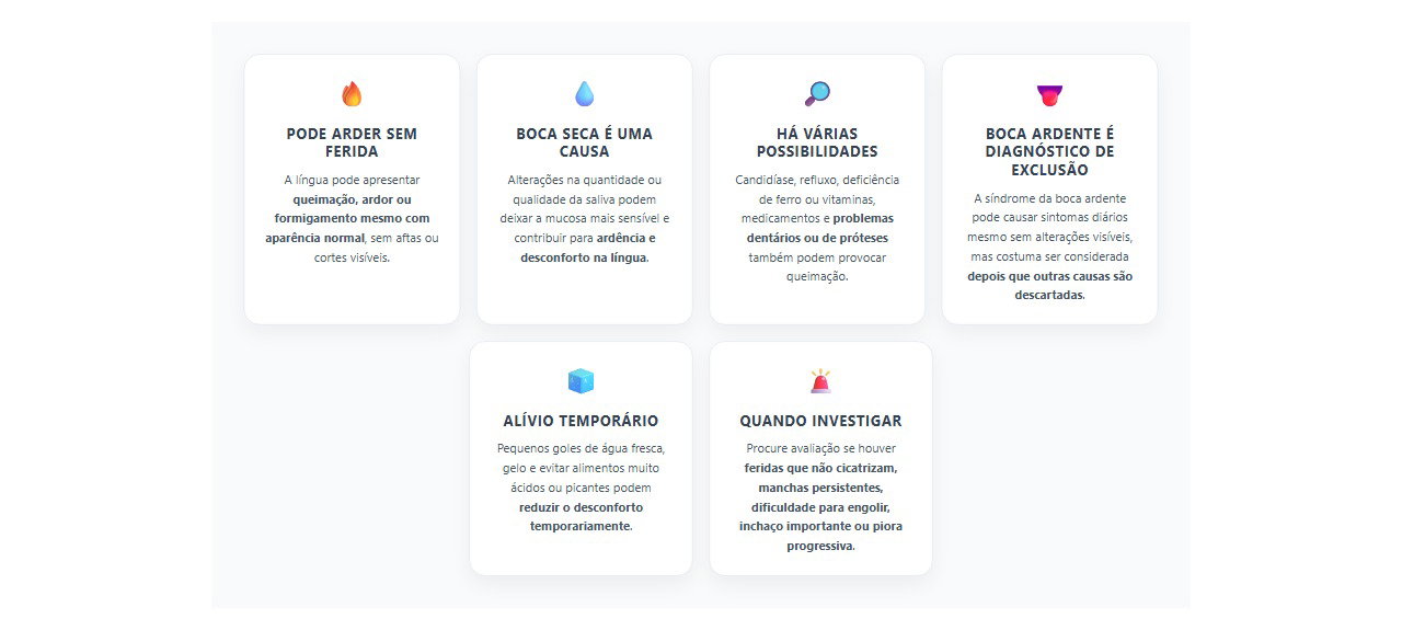 Língua ardendo sem ferida: causas que merecem investigação