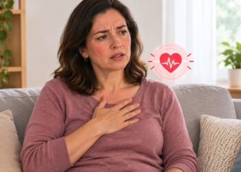 As oscilações hormonais da perimenopausa podem favorecer palpitações mesmo durante momentos de repouso.