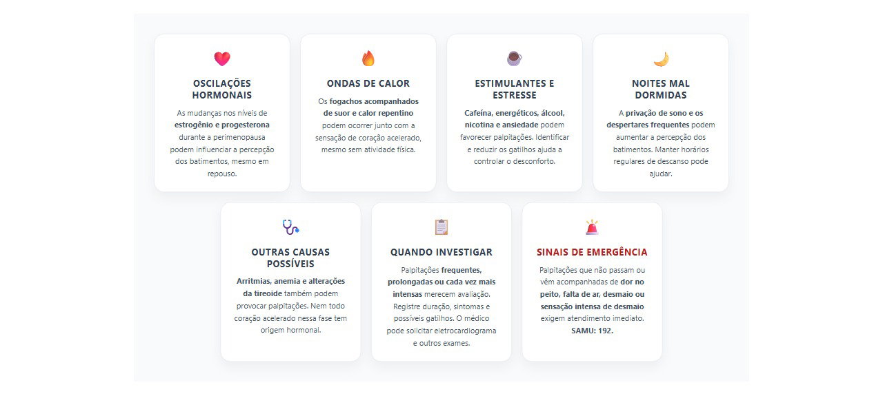 Palpitações na perimenopausa: 7 causas, gatilhos e sinais de alerta