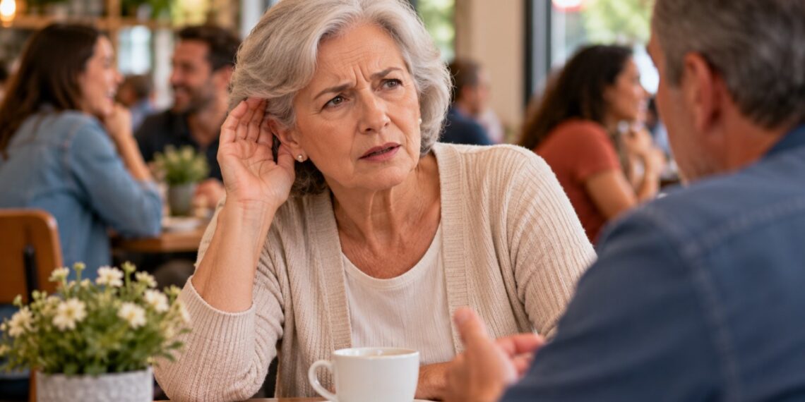 A dificuldade para entender conversas em ambientes barulhentos pode ser um dos primeiros sinais de perda auditiva.