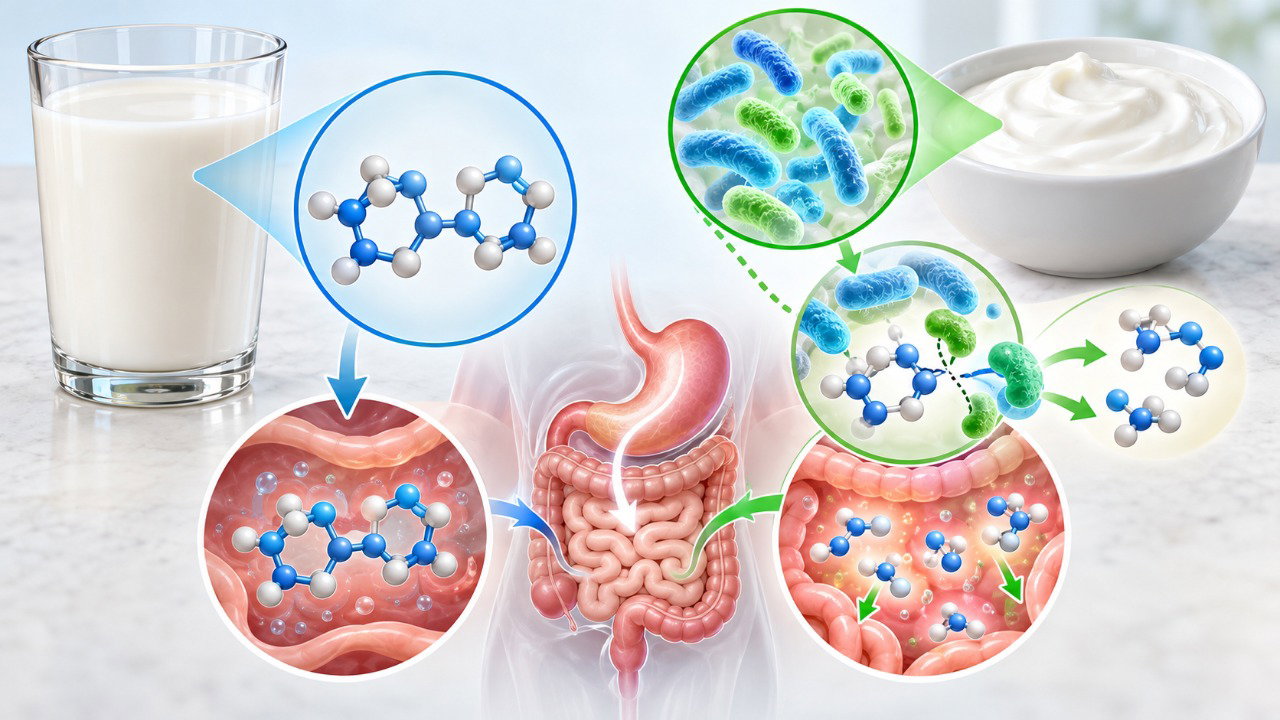 As culturas bacterianas do iogurte podem facilitar a digestão da lactose e melhorar a tolerância em algumas pessoas.