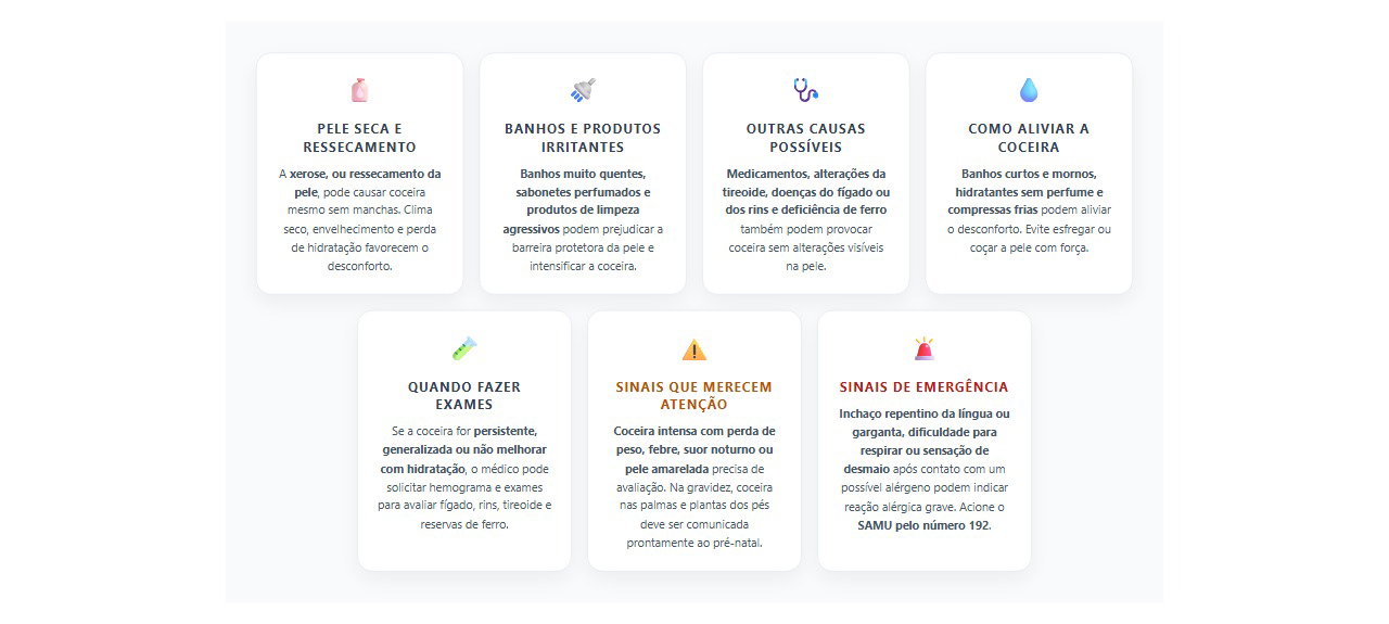 Coceira no corpo sem manchas: 7 causas, cuidados e sinais de alerta