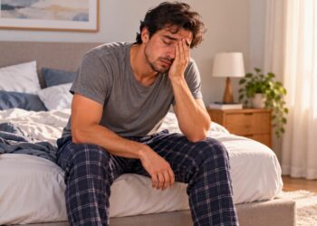 Acordar cansado mesmo depois de dormir várias horas pode ser um sinal de apneia do sono, especialmente quando existe ronco frequente.