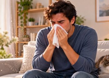 Espirrar várias vezes seguidas pode ser uma reação à poeira e a outros irritantes, mas crises frequentes podem indicar rinite alérgica.