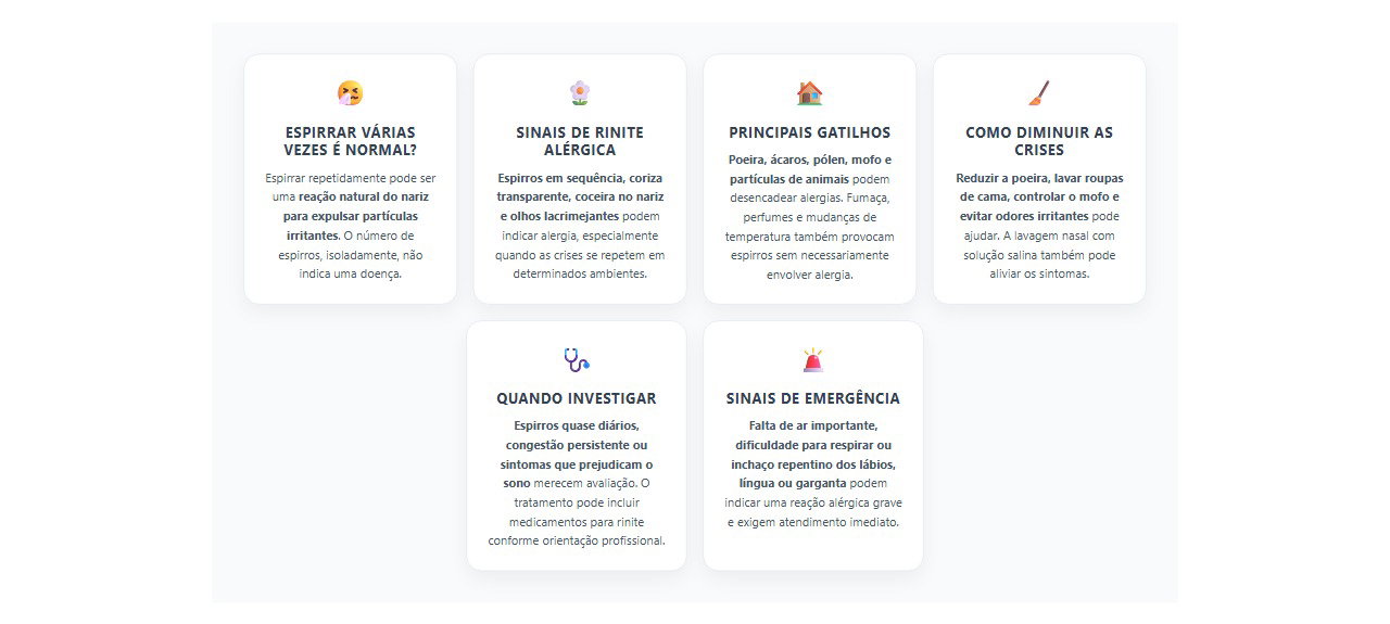 Espirros frequentes: 6 sinais de alergia, possíveis gatilhos e cuidados