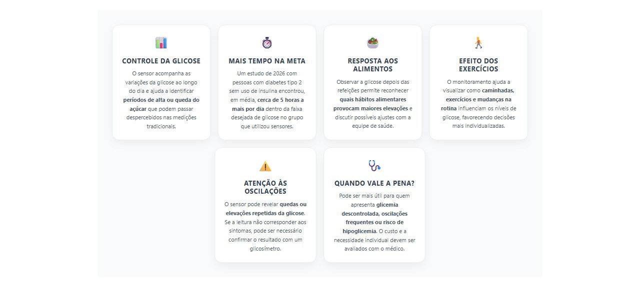 Sensor de glicose sem insulina: 6 benefícios e cuidados antes de usar