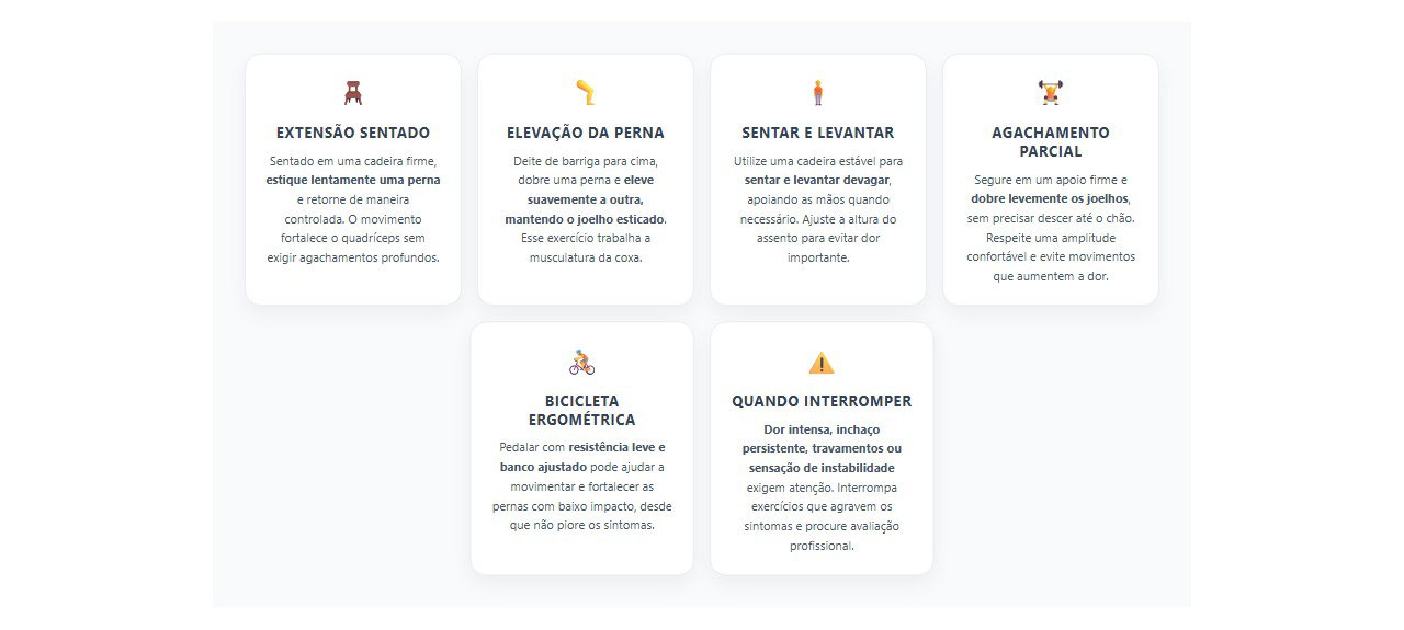 Joelho dói ao agachar: 6 exercícios e cuidados para fortalecer sem piorar a dor
