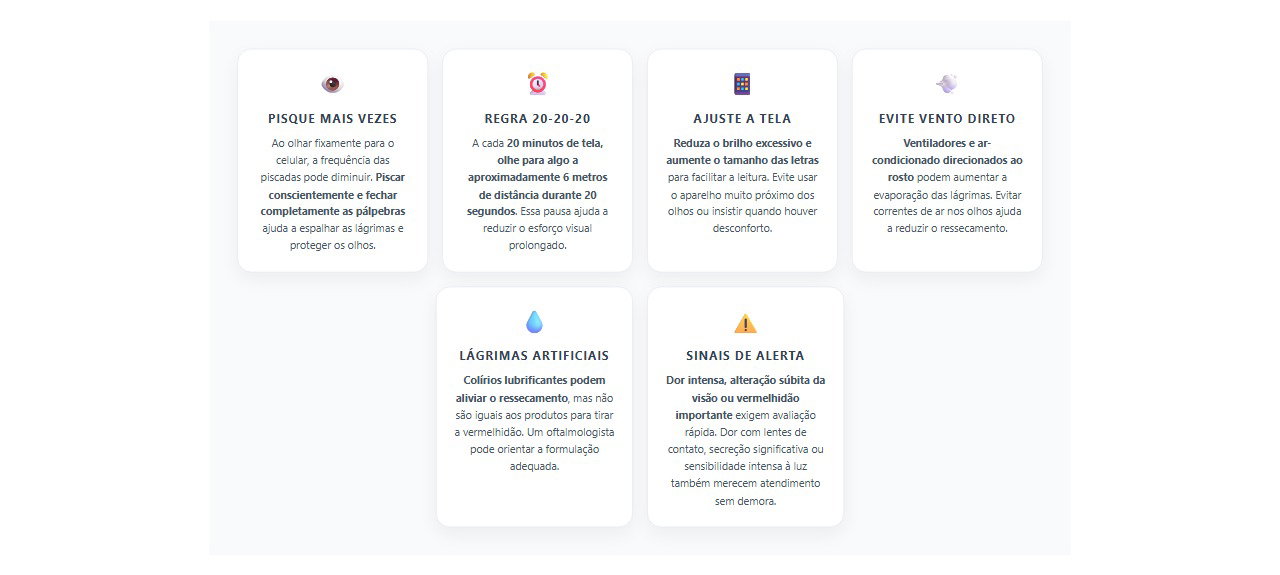Olhos ardendo depois do celular: 6 cuidados para aliviar o ressecamento e proteger a visão