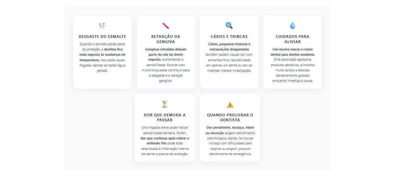 Dente sensível à água gelada: 6 causas e cuidados para aliviar a dor