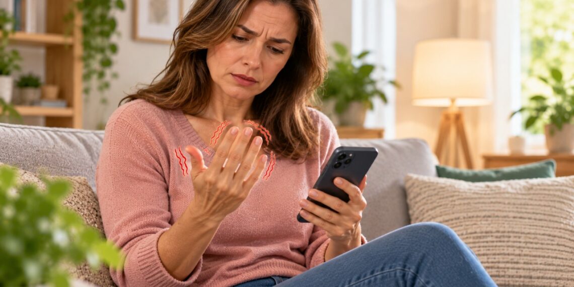 O formigamento nos dedos ao segurar o celular pode estar relacionado à posição do punho e à compressão de nervos.