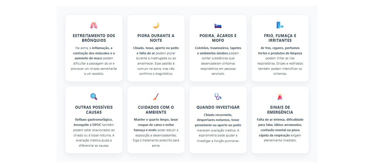 Chiado no peito à noite: 8 sinais, possíveis causas e cuidados importantes