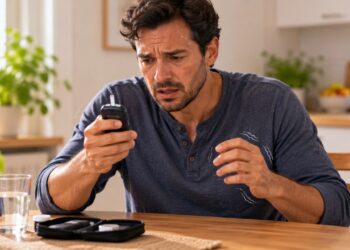 Suor frio, tremores e fraqueza podem indicar hipoglicemia, especialmente em pessoas com diabetes que utilizam insulina.