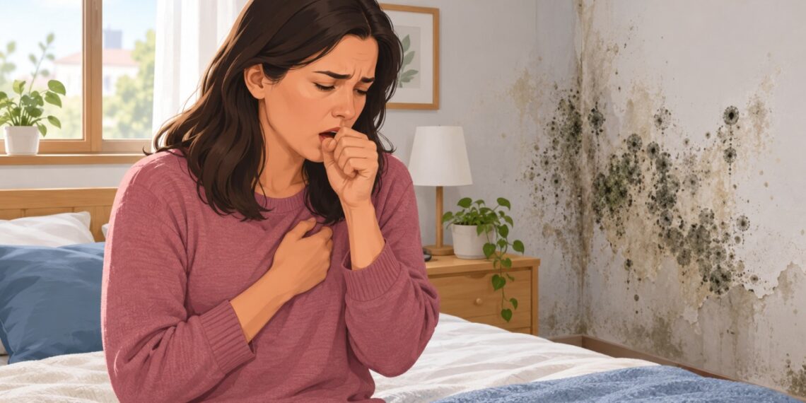 Ambientes com mofo e umidade podem provocar ou agravar a tosse e outros sintomas respiratórios em pessoas sensíveis.