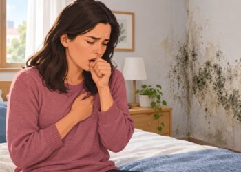 Ambientes com mofo e umidade podem provocar ou agravar a tosse e outros sintomas respiratórios em pessoas sensíveis.