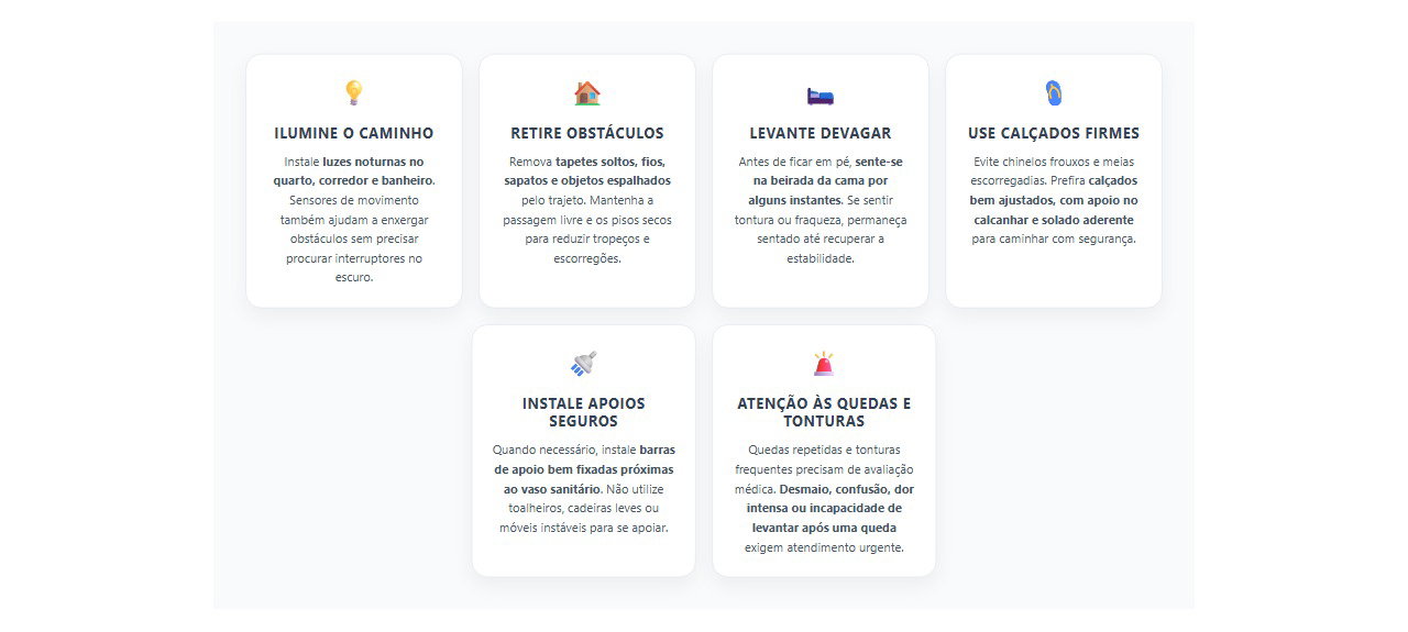 Vai ao banheiro de madrugada? 6 cuidados para evitar tropeços e quedas