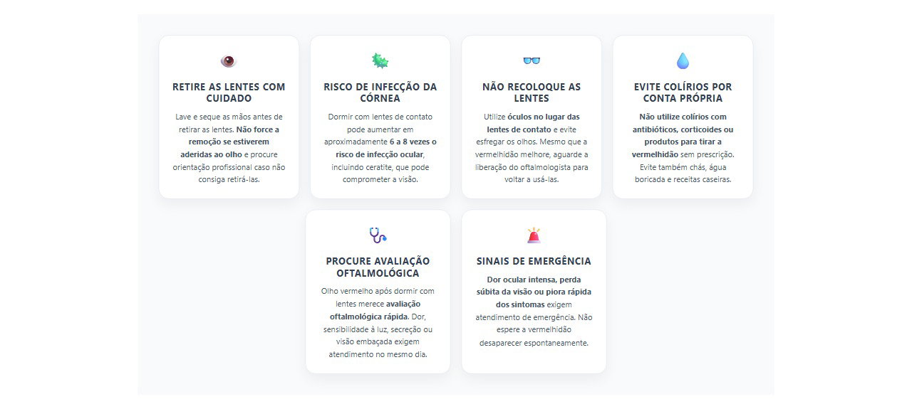Dormiu com lente de contato e acordou com olho vermelho? 6 cuidados para evitar complicações