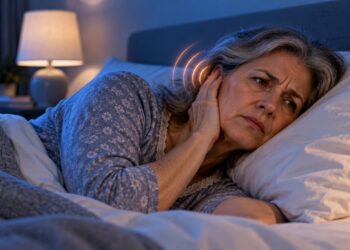 O zumbido pode parecer mais intenso durante a noite, quando o silêncio aumenta a percepção dos sons no ouvido.