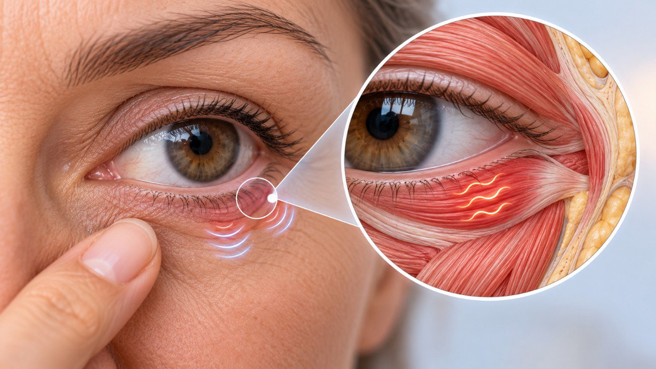 A mioquimia palpebral provoca pequenas contrações involuntárias nos músculos das pálpebras, geralmente sem comprometer a visão.