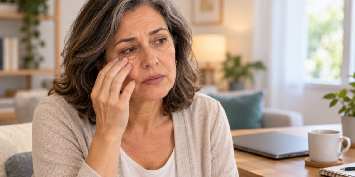 O tremor involuntário da pálpebra costuma estar relacionado ao cansaço, estresse, falta de sono ou consumo excessivo de cafeína.