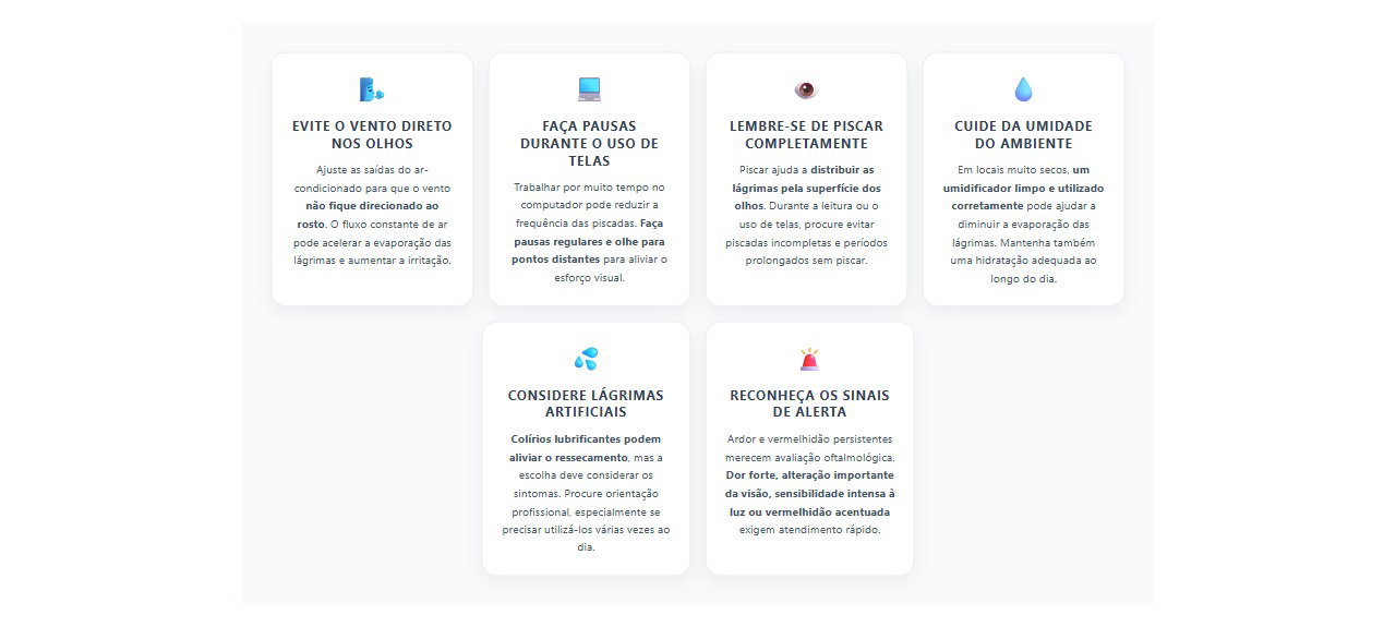 Olhos secos no ar-condicionado: 6 cuidados para aliviar a ardência e proteger a visão