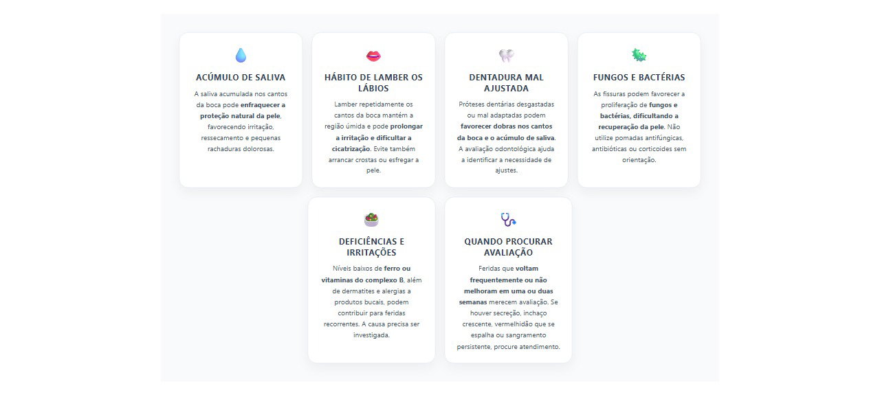 Feridas no canto da boca: 6 causas e cuidados para evitar que a boqueira volte