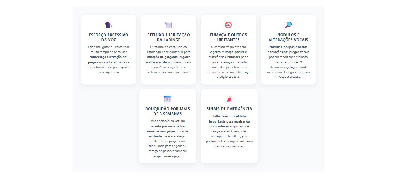 Rouquidão por semanas sem gripe: 6 causas e sinais de alerta que merecem investigação