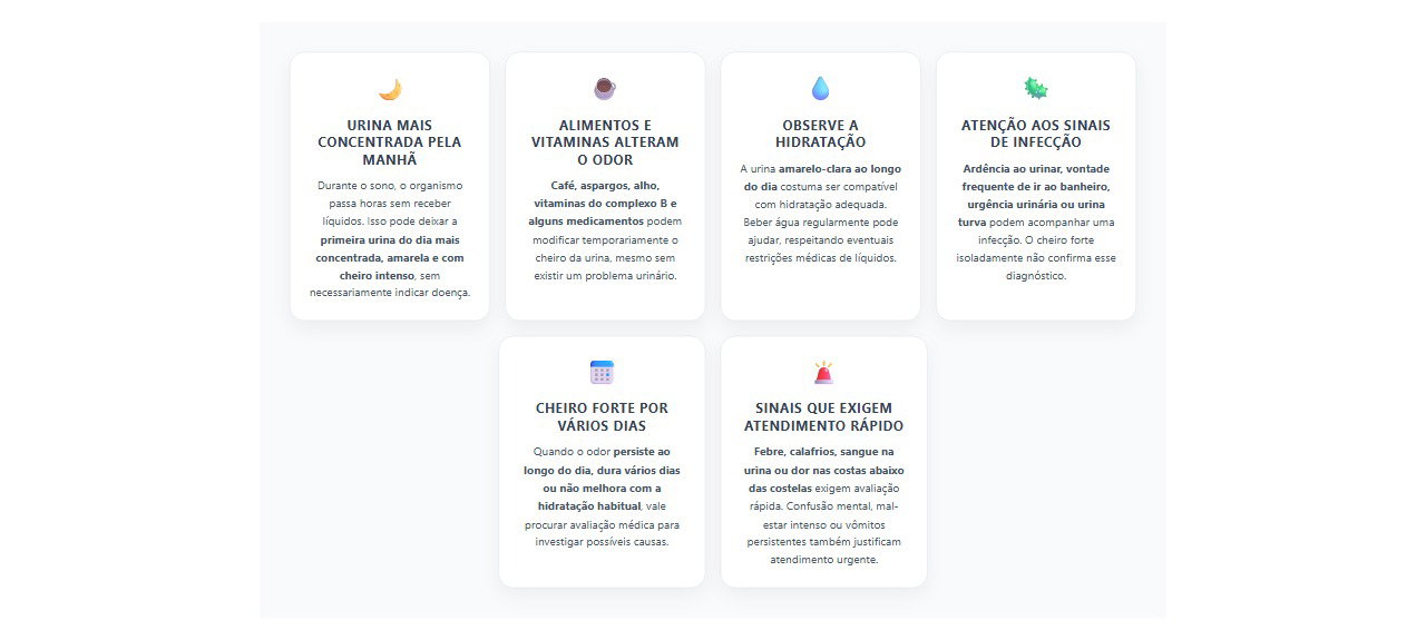 Urina com cheiro forte ao acordar: 6 causas e sinais de que merece atenção