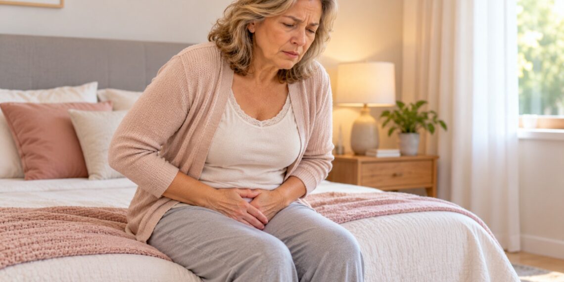 O ressecamento vaginal após a menopausa pode provocar dor e ardência durante a relação sexual.