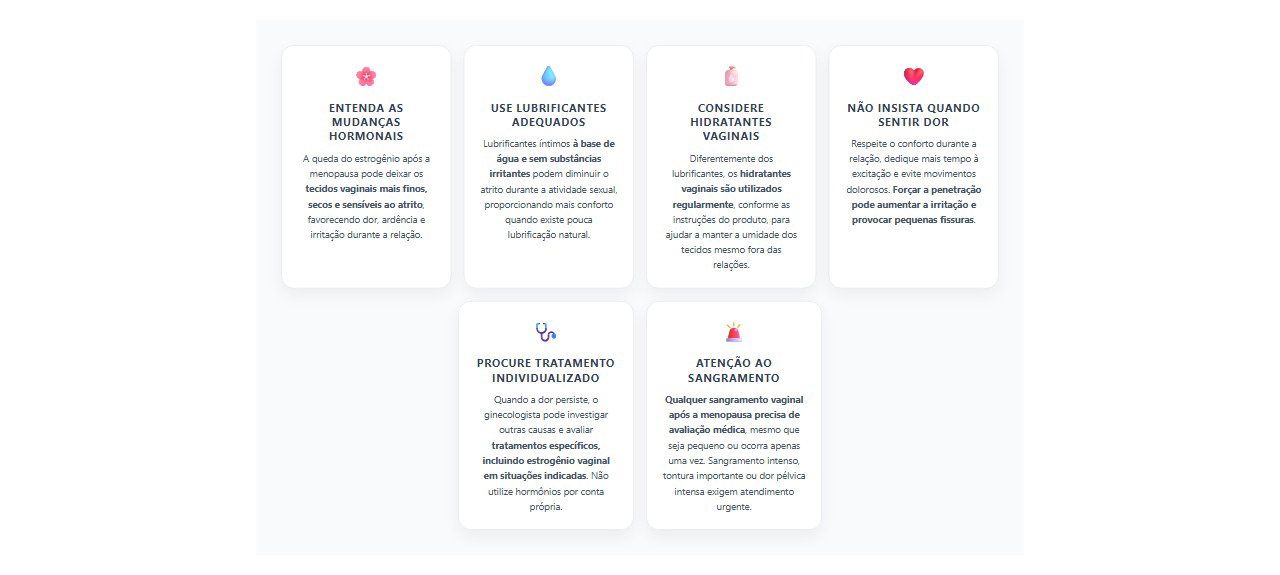 Dor na relação após a menopausa: 6 cuidados para aliviar o ressecamento vaginal