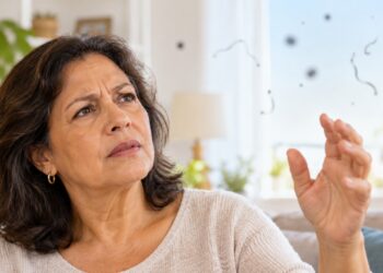 O surgimento repentino de moscas volantes pode indicar alterações nos olhos que precisam de avaliação oftalmológica.