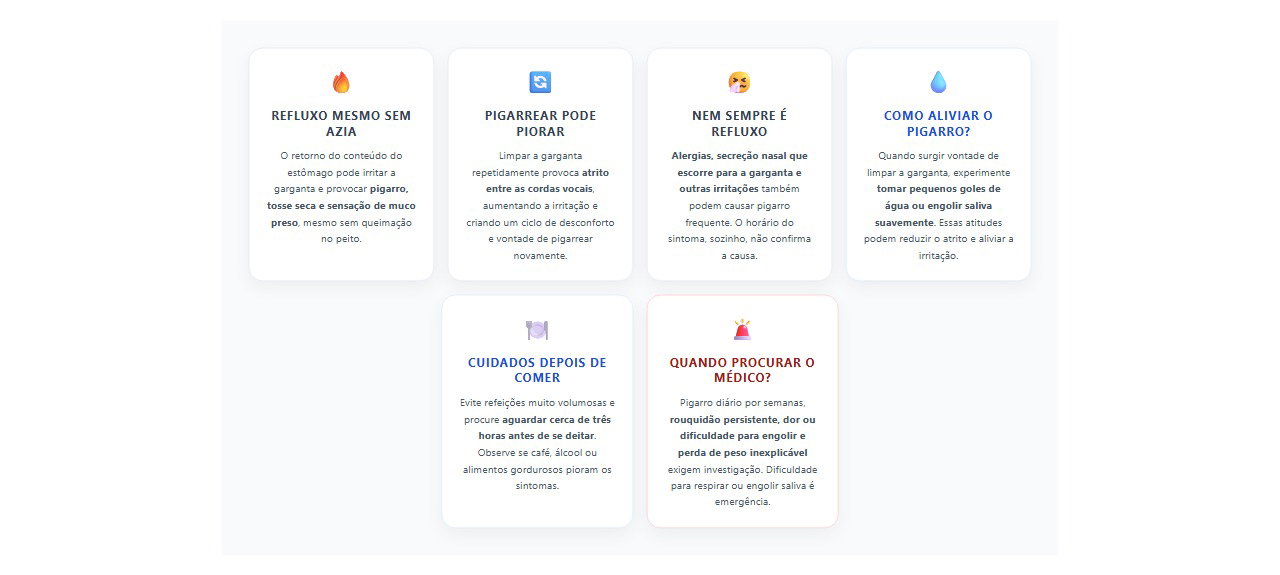 Pigarro depois de comer: 6 causas e cuidados para quebrar o ciclo de irritação