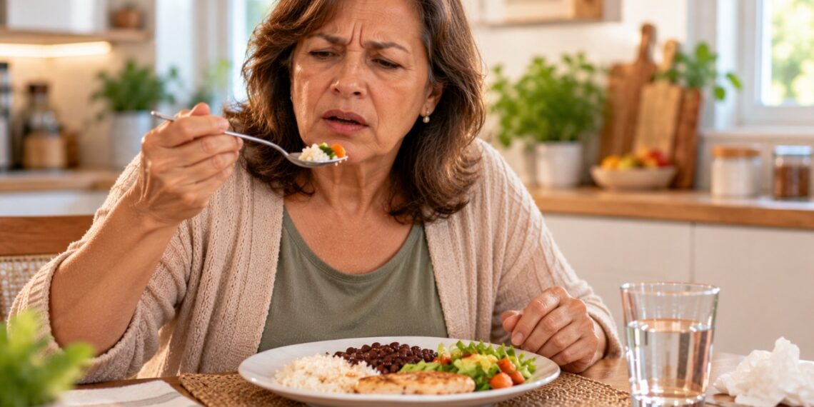 A comida pode parecer sem sabor depois de um resfriado porque a redução do olfato prejudica a percepção dos aromas dos alimentos.