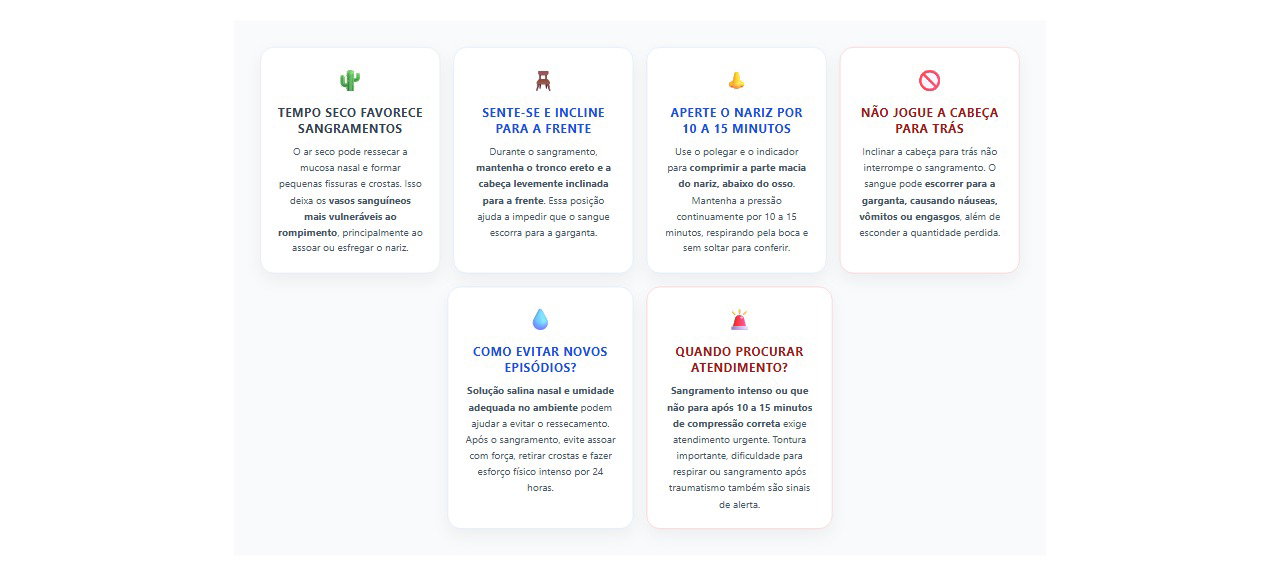 Nariz sangrando no tempo seco: 6 cuidados para estancar o sangue e evitar novos episódios