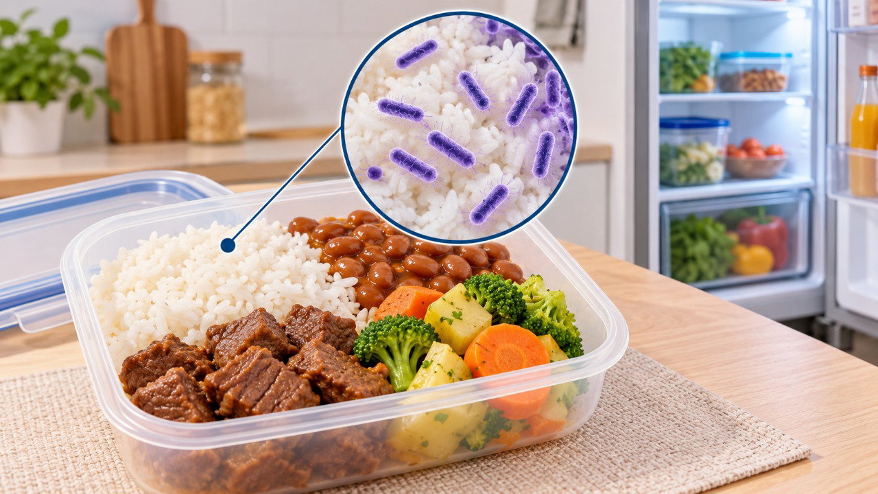 Bactérias podem se multiplicar em alimentos cozidos deixados por horas fora da geladeira, mesmo sem alterar o cheiro ou a aparência.